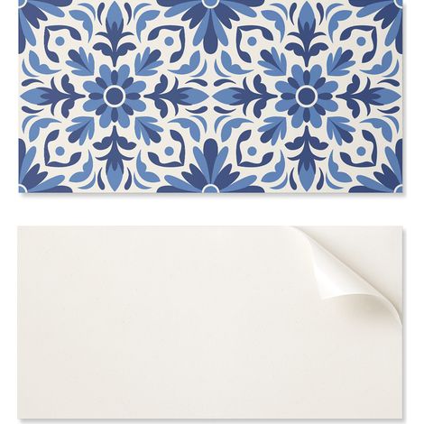 Juego de baldosas de vinilo para suelo con estampado floral y hojas, 6x60x30 cm.