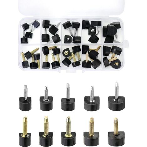 20 Paires Embouts de Rechange en Forme de U pour Talons Hauts, 8, 9, 10, 11, 12 mm (1/4)