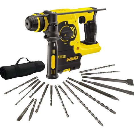 Dewalt DCH253N 18v 3kg SDS+ Rotary Hammer Drill Bare + 17 Piece SDS Chisel Set (1/3)