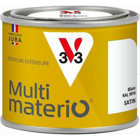 Multimaterio V33 Außenlack, Mehrkomponentenlack, seidenmattweiß, 0,125 l V33
