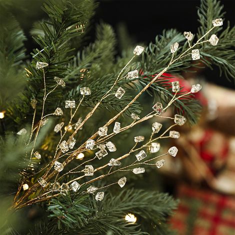 Décor Arbre De Noël - Pentagramme Cristal Artificiel - Branches Décoratives Pour Arbre Ou Centre De Table - 1 Pièce (1/5)