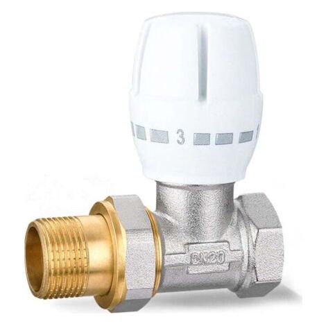 Pair 3/4\" gerades Thermostatventil für Heizkörper, manuelles Temperaturregelventil für Kühlkörper (DN20)