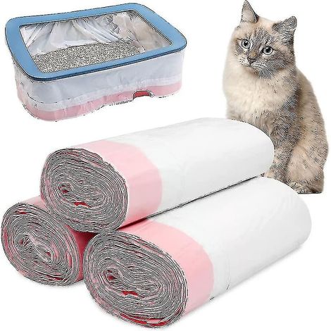 30 Katzenstreubeutel mit Kordelzug, kratzfest und auslaufsicher, für mittelgroße Katzentoiletten. (1/5)