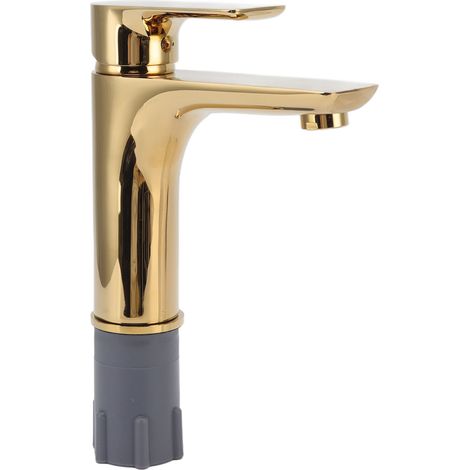 Robinet de salle de bain G1/2 en cuivre doré brossé, poignée unique épaisse, accessoires de salle de bain pour lavabo sous comptoir