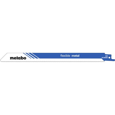 METABO 25 Säbelsägeblätter "flexible metal" 225 x 0,9 mm, BiM, 1,8 mm/ 14 TPI (628254000) (1/3)