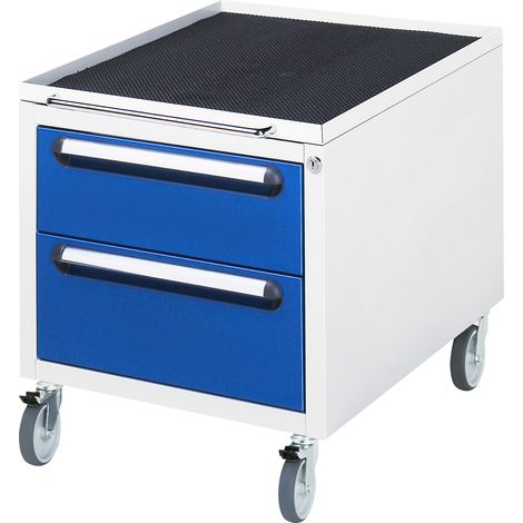 RAU, RAU E-US-2-2A-M11 Série E Conteneur à roulettes Gris/bleu (1/2)
