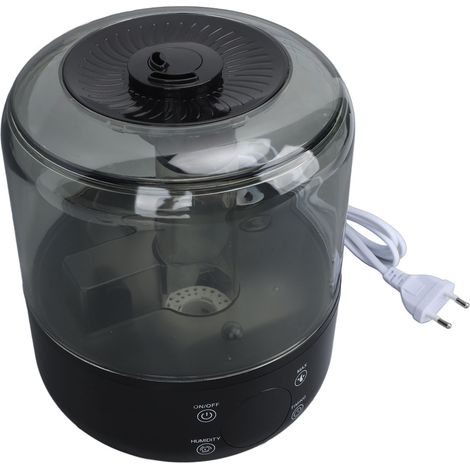 Humidificateur Silencieux 3L Grande Capacité Double Pulvérisation Réglable Bureau Chambre Prise UE 110-220V Noir (1/5)