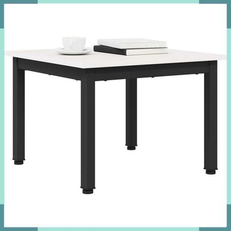 Table basse - 892756 - Blanc - Bois de pin massif - 50 x 50 x 36 cm (1/5)