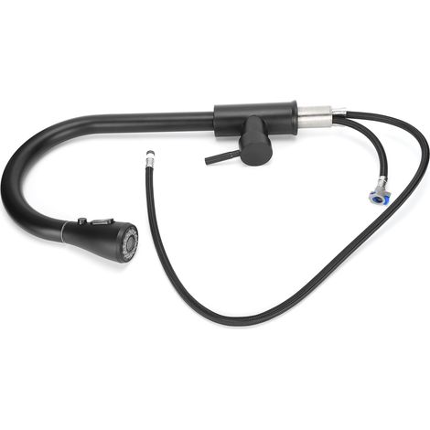 Robinet extractible G1/2, mitigeur rotatif multifonction en acier inoxydable à 2 vitesses