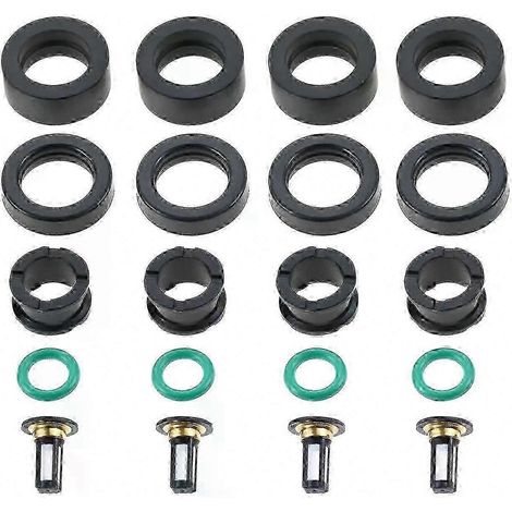 Kit de 4 joints d'injecteurs compatible avec Accord 1985-2002, Civic 1985-2000, Del Sol, CRX, CR-V et Prelude (kit de réparation et de remplacement).