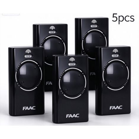 FAAC XT2 868 SLH Lot de 5 télécommandes noires - Noir (1/5)