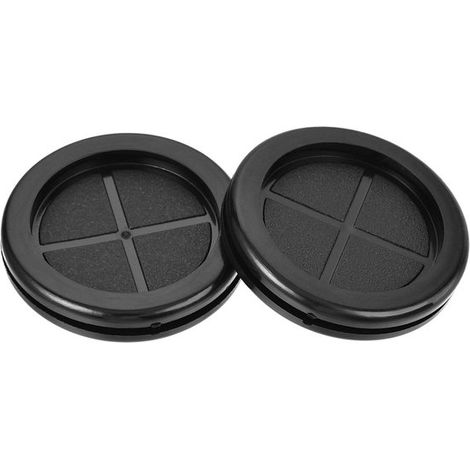 Quatre rondelles rondes en caoutchouc, bouchons en caoutchouc double face de 50 mm pour joints de câbles, bouchons en caoutchouc synthétique noir pour la protection des fils et des câbles.