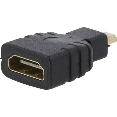 Adaptateur HDMI femelle vers micro HDMI male - Noir