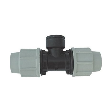 Tee a 90° femmina  plasson per tubo polietilene 1/2 x 20