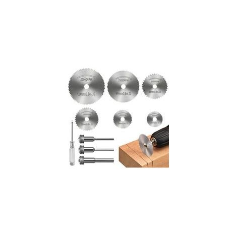 Disques de coupe HSS pour outil rotatif – Lot de 8 pièces – Pour bois, plastique et métal – Compatibles avec meuleuses et perceuses (1/5)