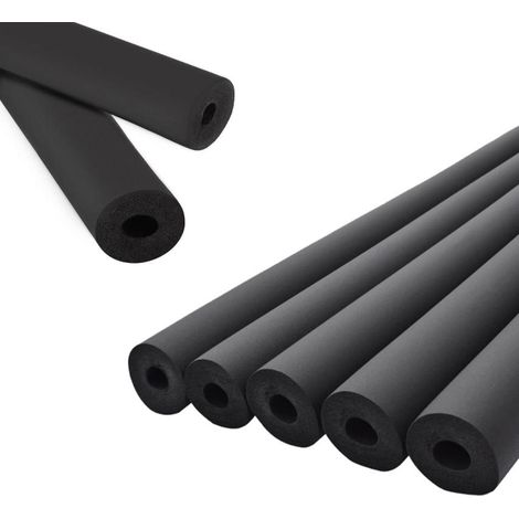 Lot de 5 manchons d'isolation thermique en caoutchouc mousse noirs – Diamètre intérieur 13 mm, épaisseur 9 mm, longueur 1,8 m, ignifugés, pour tuyaux de plomberie et de chauffage (1/5)