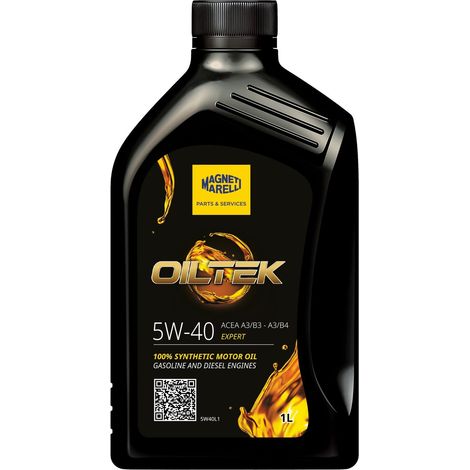 MAGNETI MARELLI Oiltek 5W40 A3/B4 Olio Lubrificante motore sintetico 1L ad alte