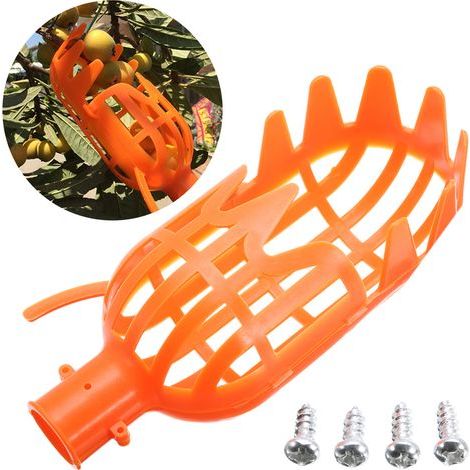 Panière de cueillette de fruits en plastique, tête de récolte attrape-fruits avec panier de ramassage (1/5)