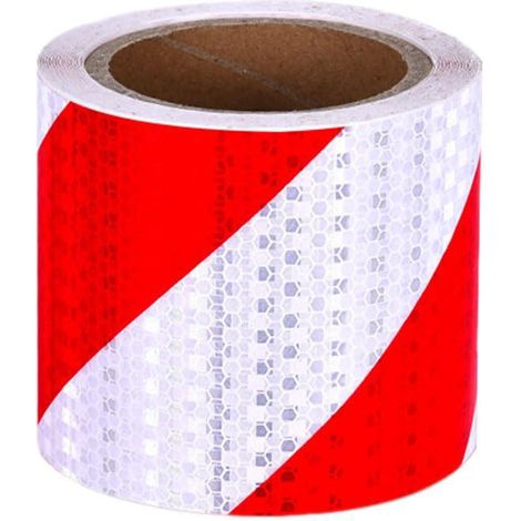Ruban D'avertissement De Danger Rouge Et Blanc De Qualité Supérieure De 15 Cm 25 M, Ruban D'avertissement De Danger Réfléchissant Imperméable (1/4)