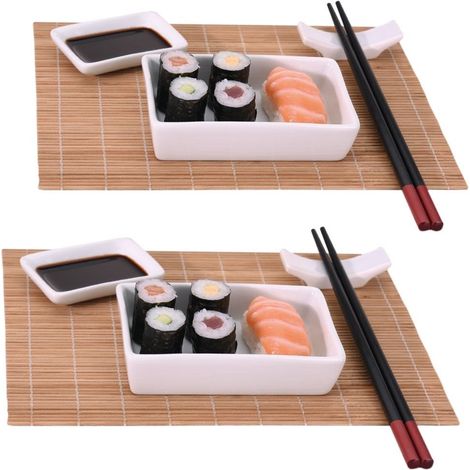 Sushi-Set für 2 Personen, mit Bambusmatte (1/5)