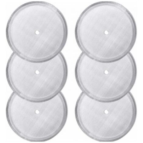 6 Pièces filtres à tamis de rechange pour presse française, filtres à mailles réutilisables en acier inoxydable pour cafetières à pression françaises universs de 1000 ml / 34 oz / 8 tasse (1/5)