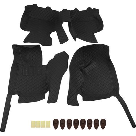 Doublures de protection de tapis de sol de voiture, 3 pièces/ensemble, antidérapantes, en cuir artificiel, de remplacement pour benz GLC 2017 – 2021