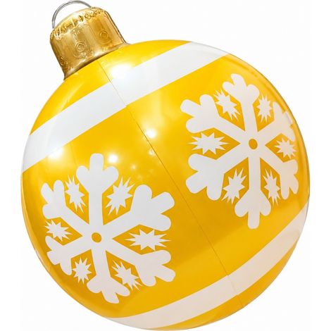 Décorations de Noël gonflables en PVC pour jardin, boule gonflable étanche pour extérieur, 66 x 48 cm (26 x 19 pouces) C (1/2)