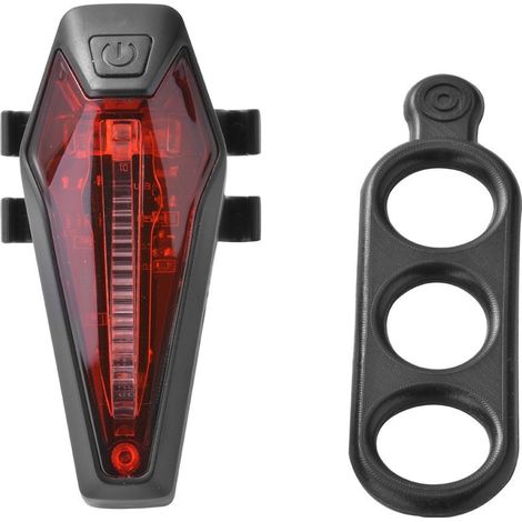 Luce posteriore per bici ricaricabile tramite USB, luce posteriore per bici con indicatore di freno, lampada per bici con freno posteriore a LED super impermeabile e potente, luce posteriore per bici (1/5)
