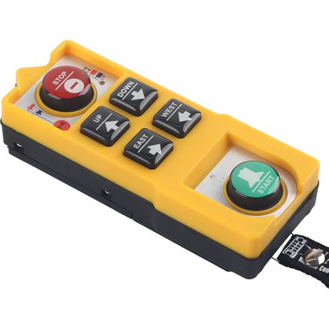Télécommande pour grue, palan, 2 interrupteurs à clé, boîtier ABS étanche, 380 V CA (1/5)