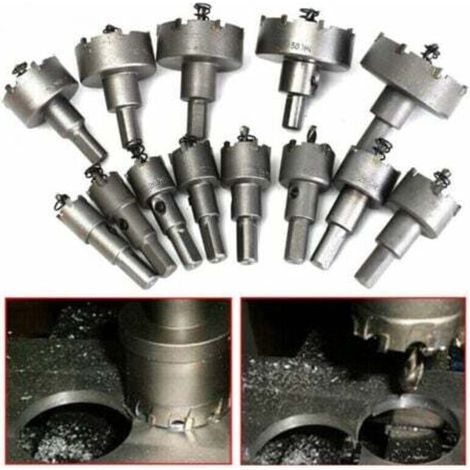 Ensemble De Scie Cloche 13pcs , Foret De Scie Cloche, 16mm-53mm En Acier Inoxydable Scie Cloche Foret En Carbure De Tungstène Tct Forets En Métal Outils De Quincaillerie Fraise En Carbure De