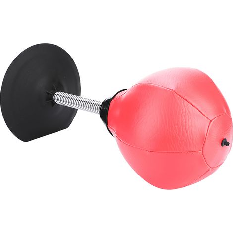 Balle de frappe de bureau en PU pour la vitesse, anti-stress, entraînement de boxe pour adultes (rouge) (1/5)