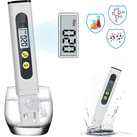 Kaelt - Testeur TDS, stylo filtre numérique de qualité de l'eau, 0-9999 ppm, test de précision de la qualité de l'eau (1/5)