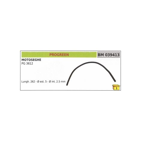 PROGREEN tubo motosierra PROGREEN PG 3612 longitud 262mm Ø  exterior 5mm 039413