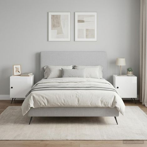 vidaXL Armario de Noche 2 uds. Brillante 43 x 34,5 x 50 cm (1/5)
