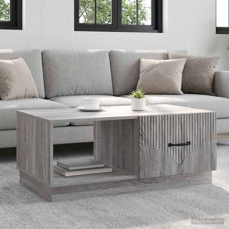 vidaXL Table basse Sonoma gris 90 x 50 x 37 cm Bois d'ingénierie (1/5)