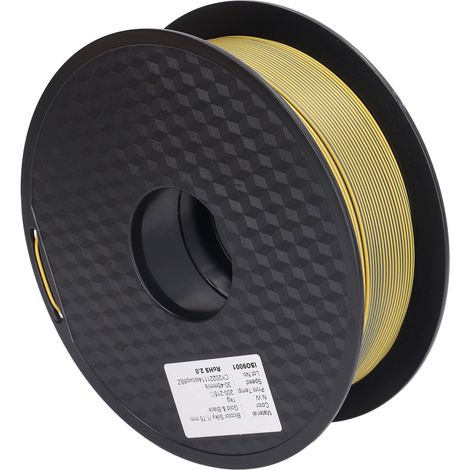 1,75 mm Bi-Tone Gold und Schwarz Seiden-PLA-Filament, verstopfungsfreie Spule mit großem Durchmesser, glänzend und schimmernd, 3D-Drucker-Verbrauchsmaterial (1/5)