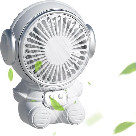 Mini ventilateur Petit astronaute refroidisseur d'air Dispositif de refroidissement silencieux et portable USB pour le camping, les voyages, le jardin, la gym, l'école, l'extérieur (1/5)