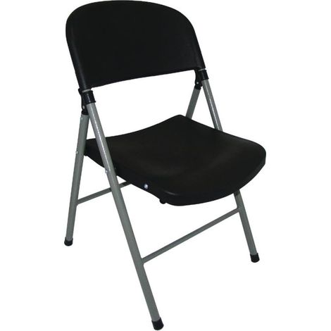 Chaises Pliantes Noires et Grises - Lot de 2 - Bolero (1/2)