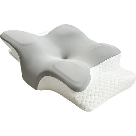 Ergonomisches Nackenstützkissen mit Memory-Schaum – 2 Höhen (9/12 cm) – Atmungsaktiver, waschbarer Bezug – Optimale Unterstützung bei Nackenschmerzen (1/5)