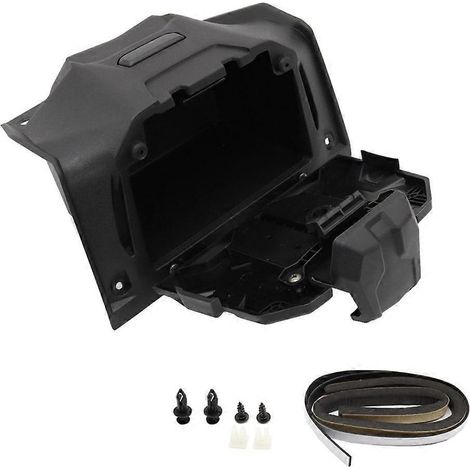 Support tablette UTV avec boîte de rangement intégrée pour XP1000 ATV, support électrique pour tablette, support de tablette pour véhicule tout-terrain, rack pour appareil électronique UTV. (1/4)