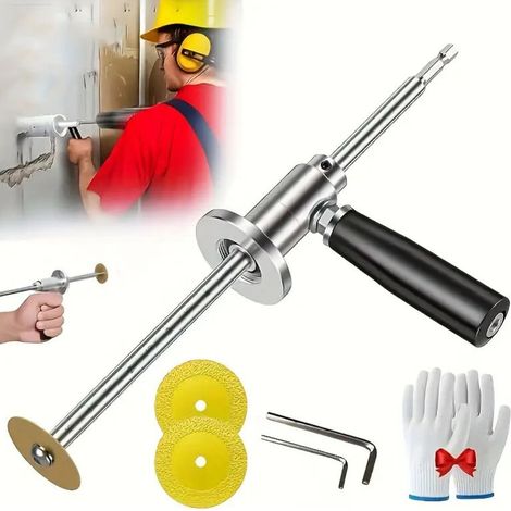 Outil de coupe intérieur pour tuyaux PVC avec disque de coupe diamanté et poignée, compatible avec les diamètres de 1-1/2 po à 8 po, profondeur (1/5)