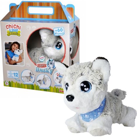 Simba - Chi Chi Love Happy Husky, 105890050009, +3 anni, 30 cm, interattivo, risponde a 12 coman di, 60 suoni (1/4)