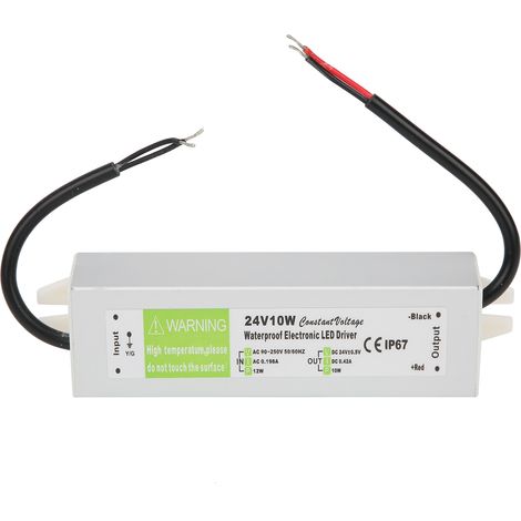 Alimentation LED étanche 10W professionnelle, transformateur électronique AC90-250V (50/60Hz) DC24V (1/5)