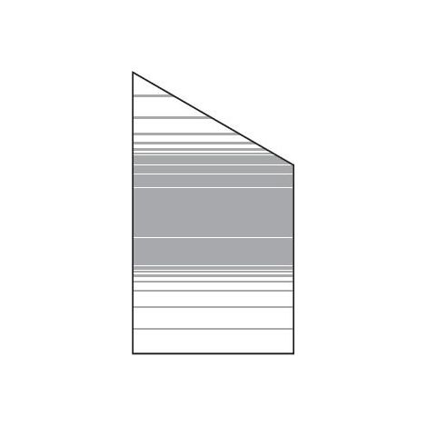 VETRO Glasscheibe ECKE rechts B 1030 x H 1800/1200 mm