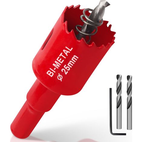 Scie Cloche 25mm, HSS M42 Bi-Métal Scies-cloches Bois 1 Pièce Rouge (1/5)