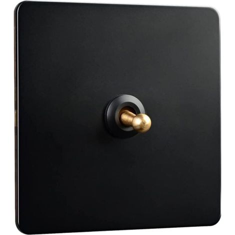 Interruptor basculante de cobre antiguo, de 1 a 4 vías, 2 posiciones, negro, latón macizo, terminales de tornillo, 10 A, 110-240 V