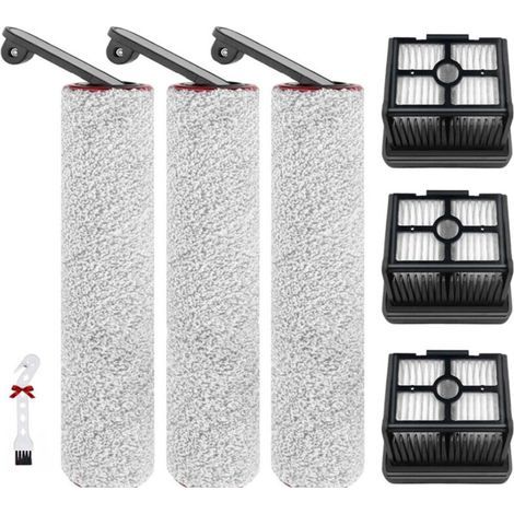 Accessoires pour Dreame H12 Pro / H12 Dual Pièces de Rechange pour aspirateur Eau et poussière, 3 Brosse rotative + 3 filtres Hepa + 1 Brosse (1/4)