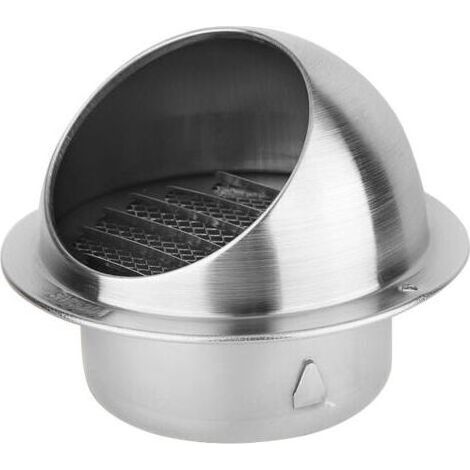 Grille d'Aération 150mm Ventilation Hotte Murale Ronde, Bouche de Sortie Ventilation Grille en Acier Inoxydable Avec Moustiquaire (1/5)