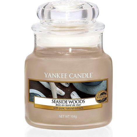 Candela profumata Yankee Candle in barattolo piccolo, fragranza "Boschi Marini", 104 g (1/2)