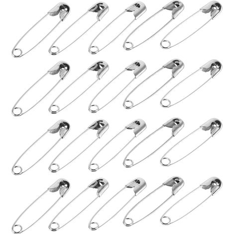 1000 Pièces Épingle de Sûreté de Couture, Épingle à Nourrice, Acier Inoxydable, 28mm, Lot, Argenté, pour Textiles et Tissu, Bâti Couture et Bricolage DIY (1/5)